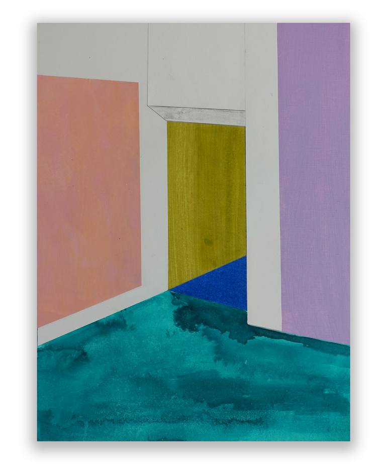 Original Geometric Abstract Collage by Marjolein Verstappen