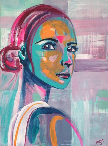 Original Abstract Portrait Paintings by Marjolein Verstappen