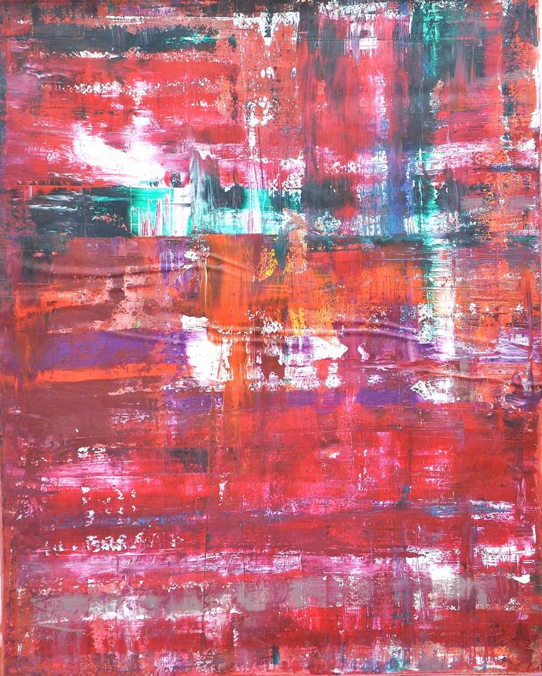 abstract red no 2001-951-1 Painting by Robert H N Rich Niesse | Saatchi Art