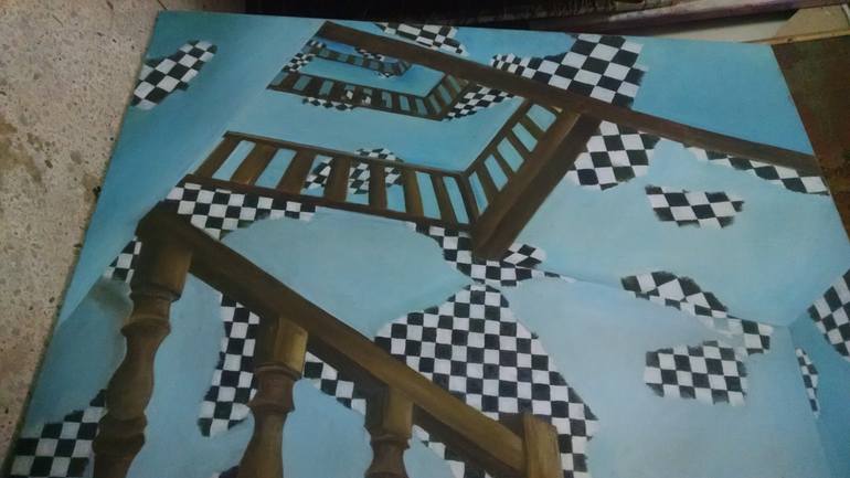 Original Conceptual Geometric Painting by Iqra Saigal