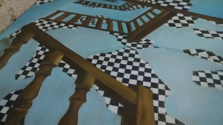 Original Conceptual Geometric Painting by Iqra Saigal
