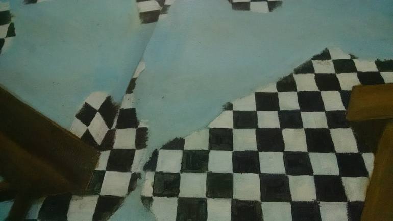 Original Conceptual Geometric Painting by Iqra Saigal