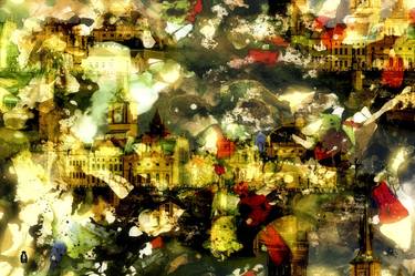 Original Expressionism Cities Mixed Media by ACQUA LUNA