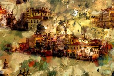 Original Expressionism Cities Mixed Media by ACQUA LUNA