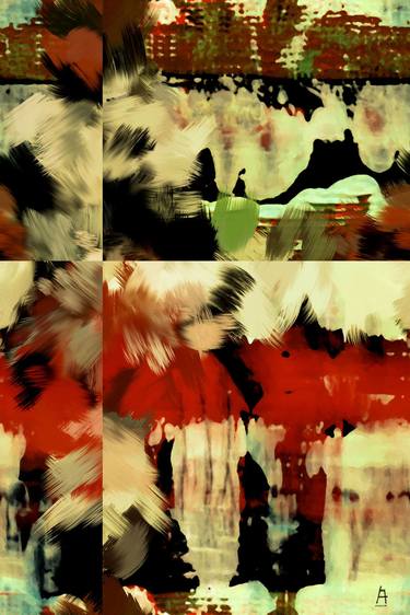 Original Abstract Expressionism Abstract Mixed Media by Acqua Luna