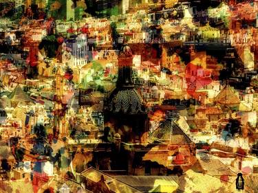 Original Conceptual Cities Mixed Media by ACQUA LUNA