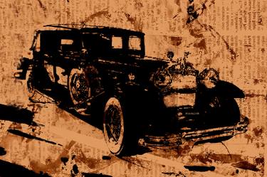 Original Art Deco Car Mixed Media by ACQUA LUNA