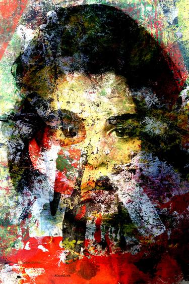 Original Portrait Mixed Media by ACQUA LUNA