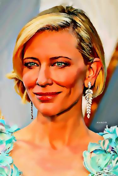 Original Art Deco Celebrity Paintings by ACQUA LUNA