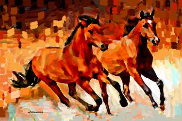 Original Horse Paintings by ACQUA LUNA