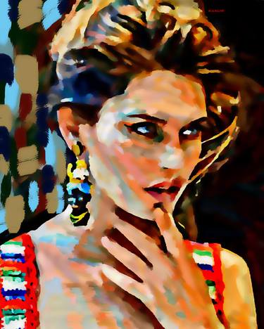 Original Expressionism Portrait Paintings by ACQUA LUNA