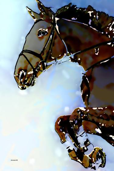 Original Horse Mixed Media by ACQUA LUNA