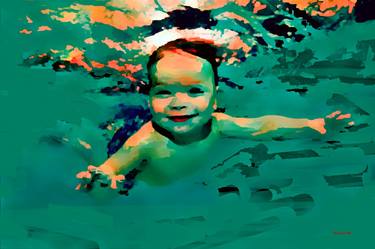 Original Portraiture Children Paintings by ACQUA LUNA