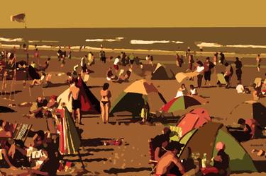 Original Pop Art Beach Paintings by ACQUA LUNA