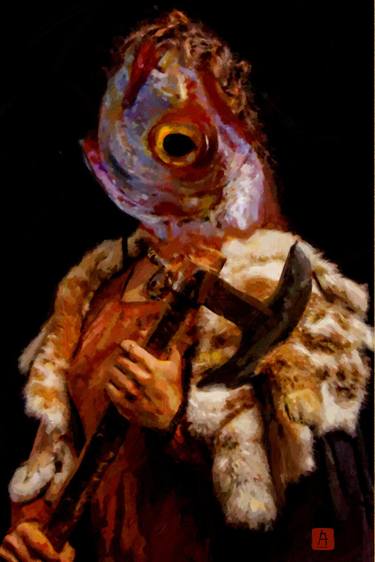 Original Portraiture Fish Paintings by ACQUA LUNA