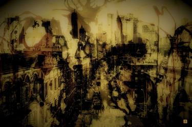 Original Abstract Expressionism Cities Mixed Media by ACQUA LUNA
