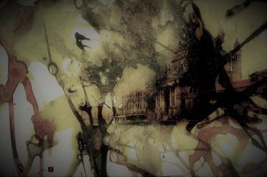 Original Abstract Expressionism Cities Mixed Media by ACQUA LUNA