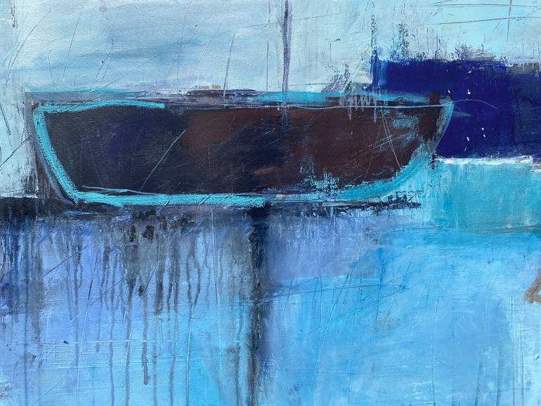 Original Abstract Expressionism Seascape Painting by Monika Meisl Müller
