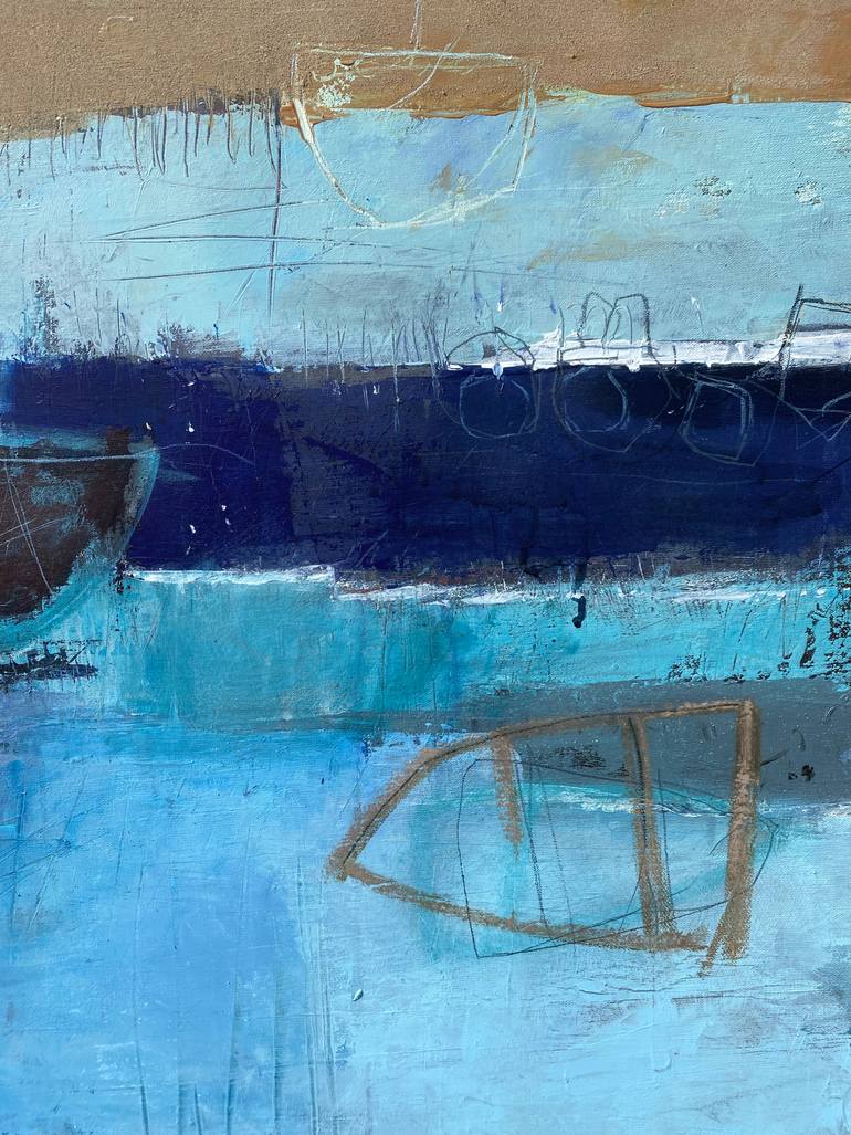 Original Abstract Expressionism Seascape Painting by Monika Meisl Müller
