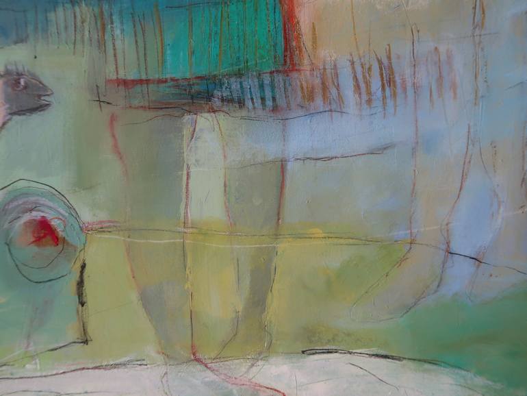 Original Abstract Expressionism Children Painting by Monika Meisl Müller