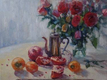 Print of Realism Floral Paintings by Stanislav Antipov