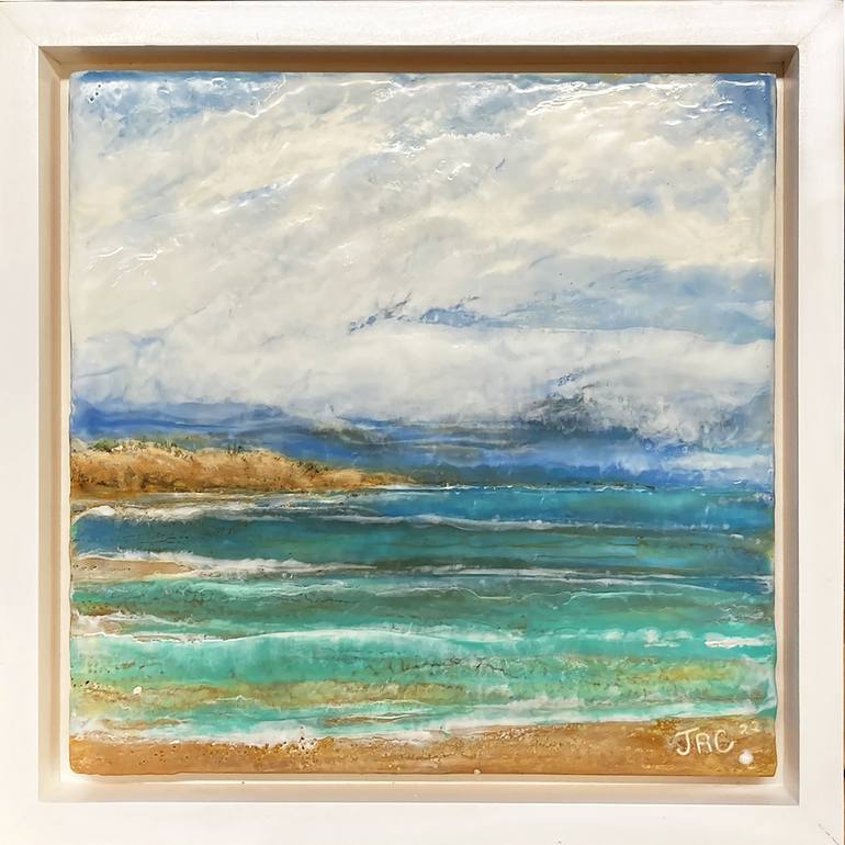 Original Impressionism Beach Painting by J A Creech