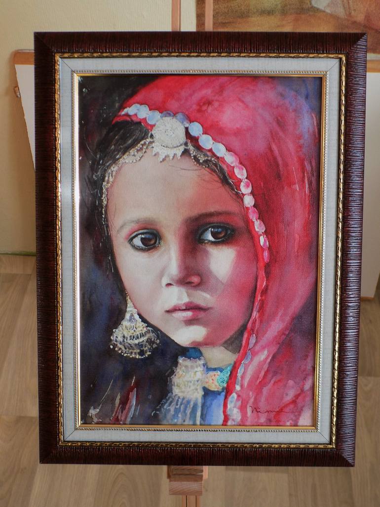 Original Realism Children Painting by Nina Kirova