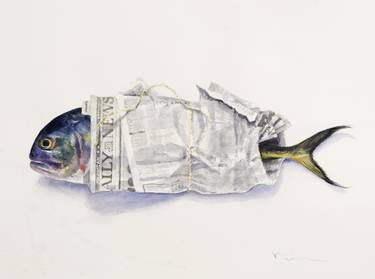 Print of Realism Fish Paintings by Nina Kirova
