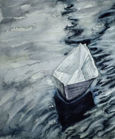 Print of Expressionism Boat Paintings by Nina Kirova