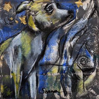 Original Abstract Expressionism Animal Printmaking by charlotte shroyer