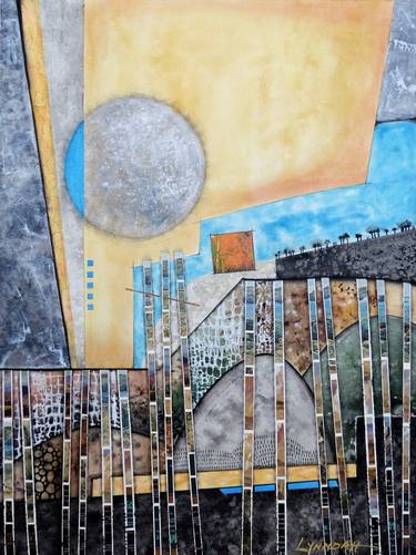 Print of Abstract Landscape Mixed Media by Linda Klein