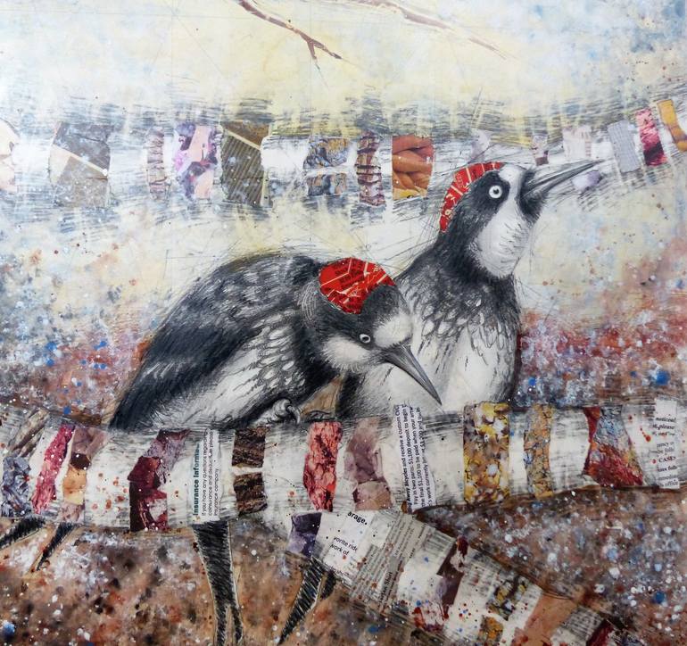 Original Animal Mixed Media by Linda Klein