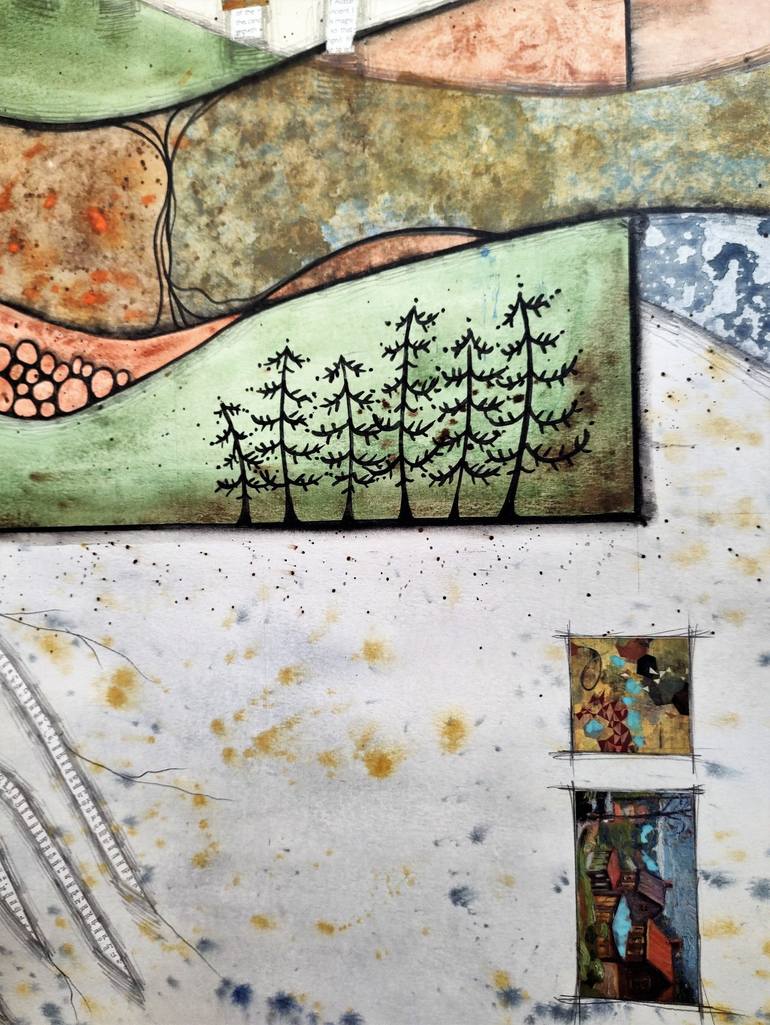 Original Landscape Mixed Media by Linda Klein