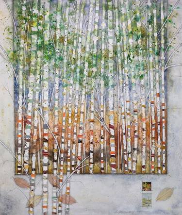 Print of Conceptual Tree Mixed Media by Linda Klein