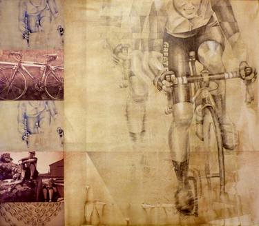 Print of Bicycle Collage by Linda Klein