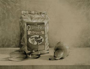 Original Realism Food Drawings by Linda Klein