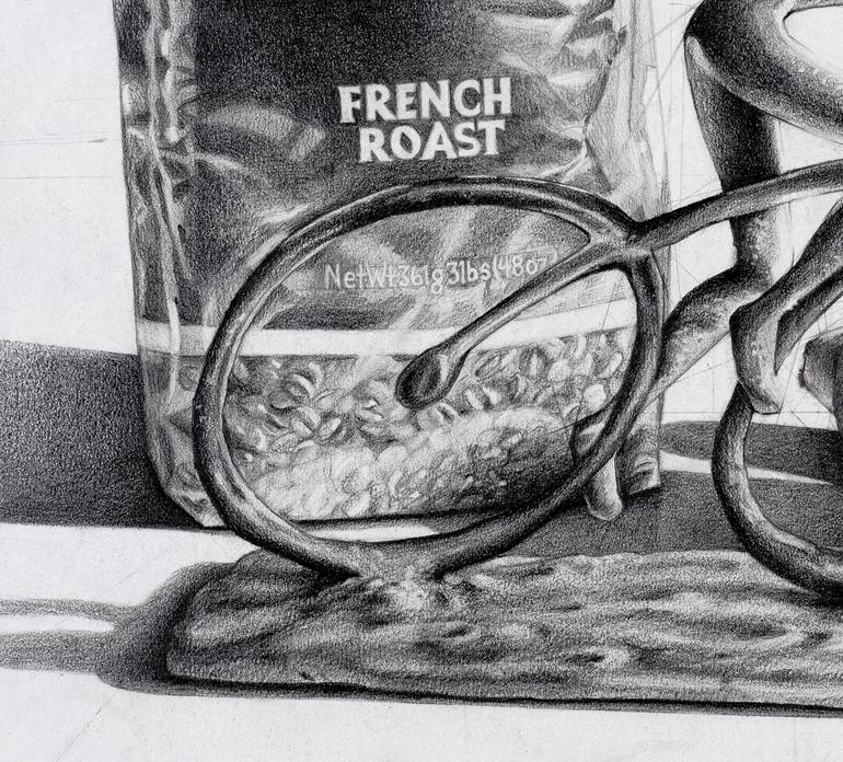 Original Realism Still Life Drawing by Linda Klein