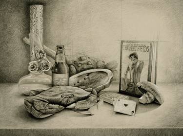 Print of Portraiture Still Life Drawings by Linda Klein