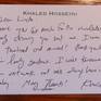 Letter from Khaled Hosseini regarding this piece. 