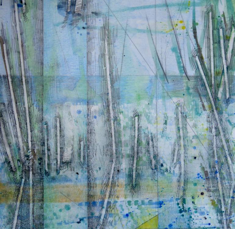 Original Abstract Nature Collage by Linda Klein