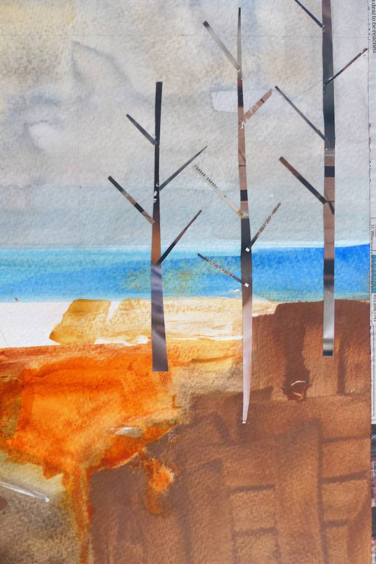 Original Modernism Abstract Collage by Linda Klein