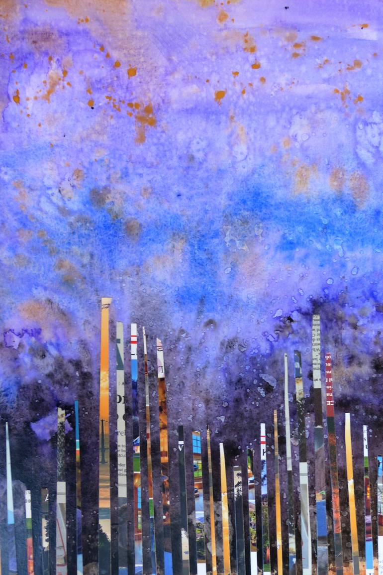 Original Abstract Landscape Collage by Linda Klein