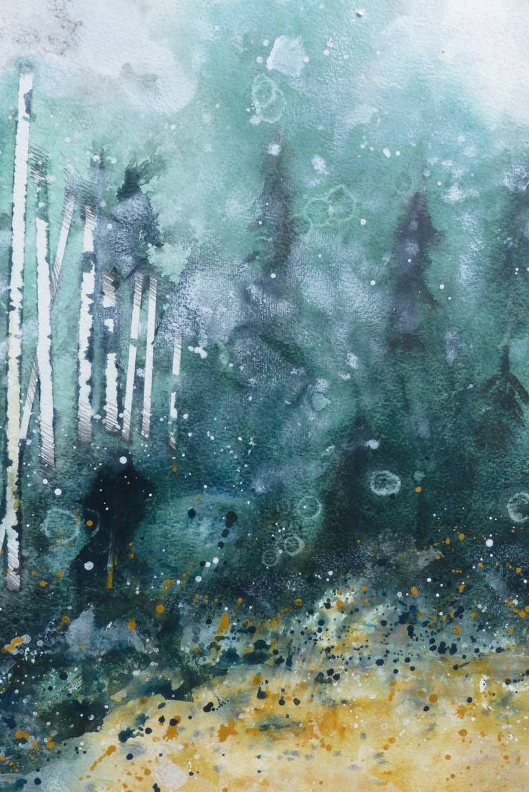 Original Abstract Landscape Collage by Linda Klein