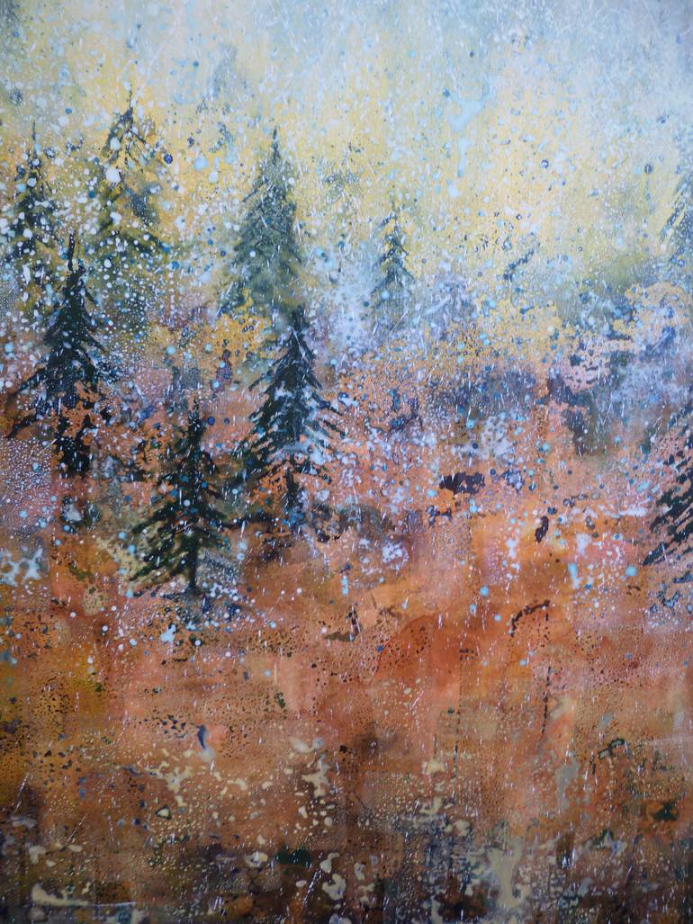 Original Abstract Landscape Collage by Linda Klein