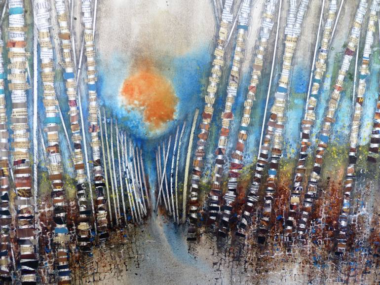 Original Modern Landscape Collage by Linda Klein