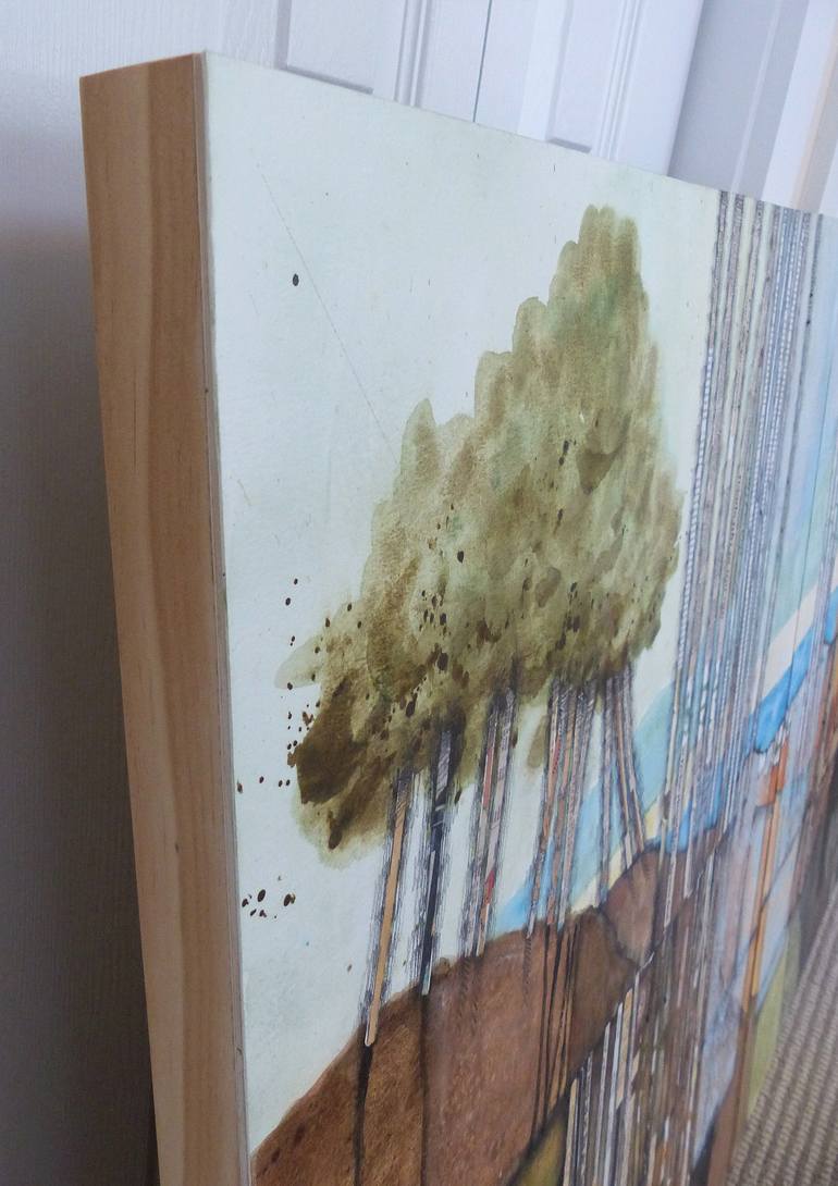 Original Abstract Landscape Collage by Linda Klein