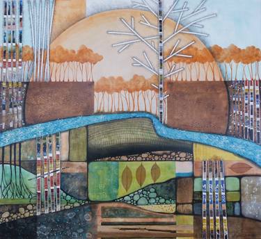 Print of Abstract Landscape Collage by Linda Klein