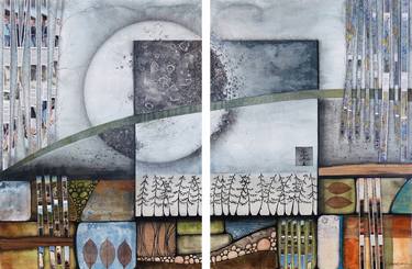 Print of Abstract Landscape Collage by Linda Klein