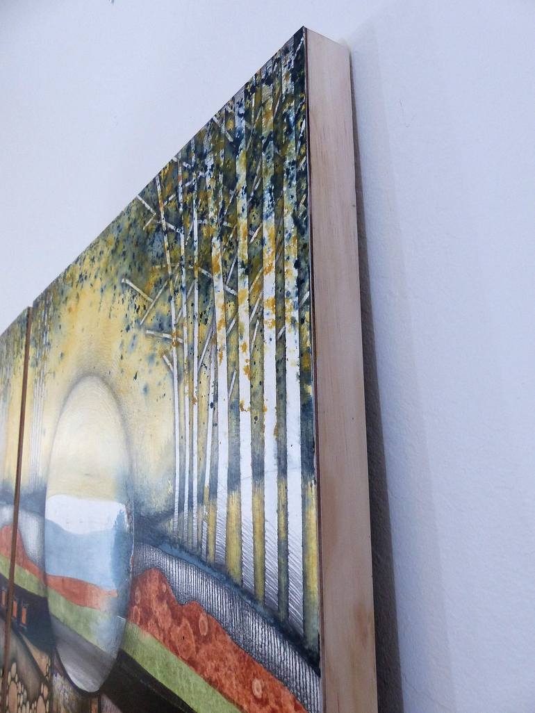 Original Abstract Landscape Collage by Linda Klein