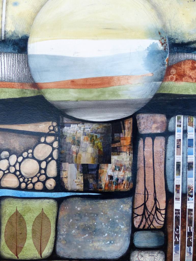 Original Abstract Landscape Collage by Linda Klein